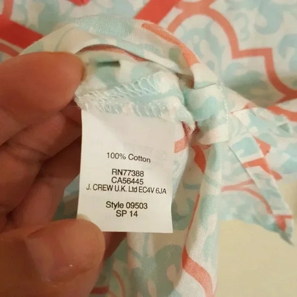 J.Crew Factory printed V-neck tunic Size Medium - Picture 5 of 7